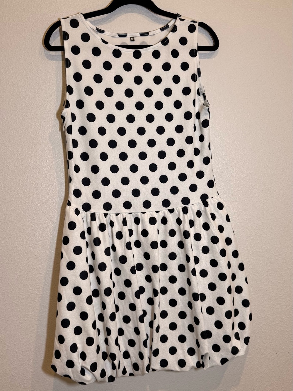 Classic Black & White Polka Dot Girls Dress